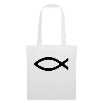 Fisch (Christentum) - Stoffbeutel - Weiß - Vorne