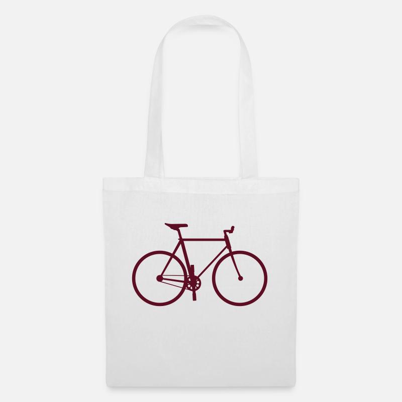 Fahrrad einfach - Stoffbeutel - Weiß