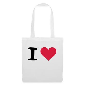 i heart - Sac en tissu - blanc - Devant
