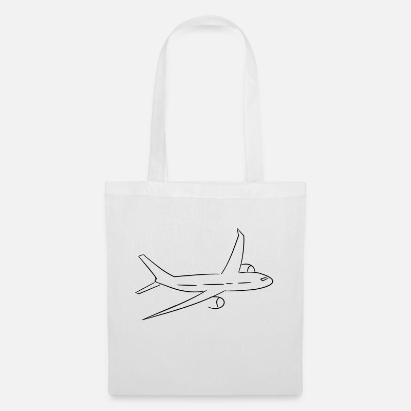 plane - Tote Bag - white