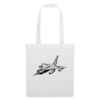 Flugzeug - Stoffbeutel - Weiß - Vorne