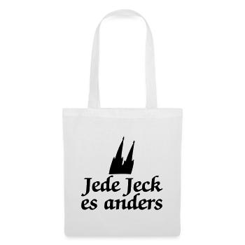 Köln Spruch - Jede Jeck es anders Kölsche Sprüche - Stoffbeutel - Weiß - Vorne