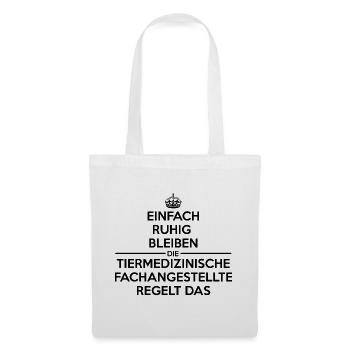 TFA Shirt-Ruhig bleiben - Stoffbeutel - Weiß - Vorne