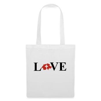 J'aime la Suisse (Suisse) - Sac en tissu - blanc - Devant