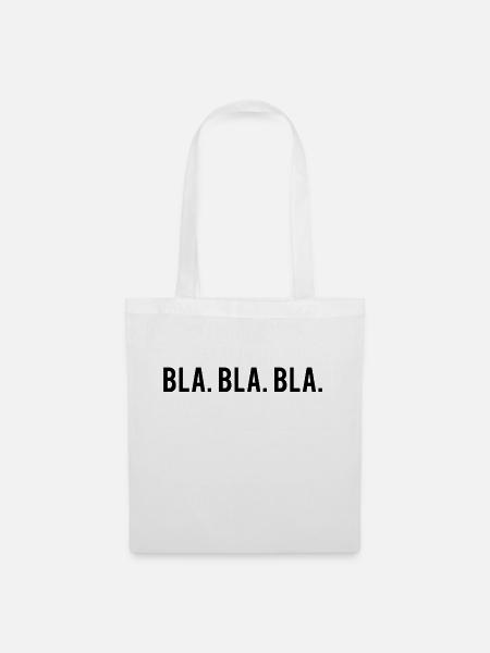 bla bla 1 T-Shirt - Stoffbeutel - Weiß