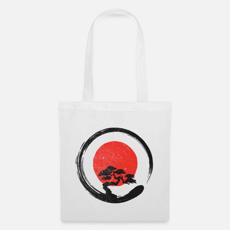 Buddhism Spiritual - Buddha Zen Enso Circle - Stoffbeutel - Weiß