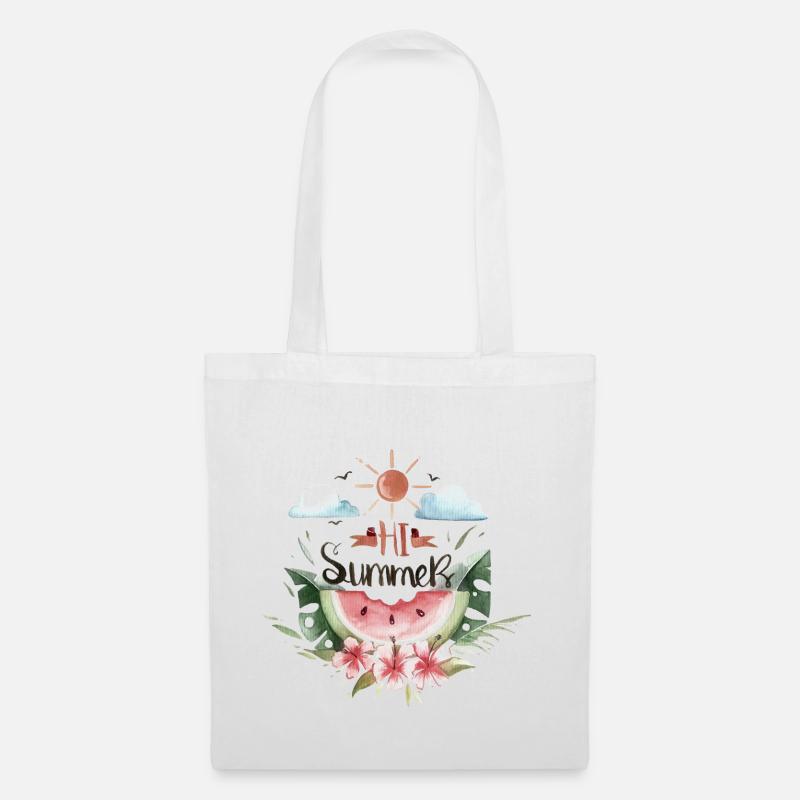 Pastèque d'été - Sac en tissu - blanc