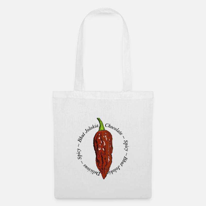 Bhut Jolokia Chocolate Chili Chilli Ghost Pepper - Tote Bag - white