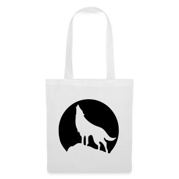 Wolf - Mond - Stoffbeutel - Weiß - Vorne