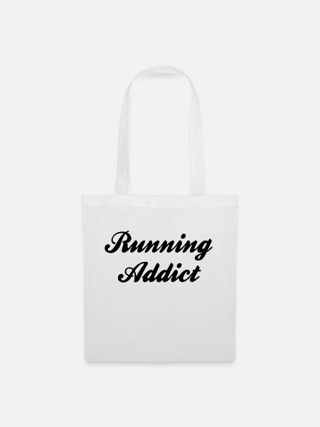 running addict - Stoffbeutel - Weiß