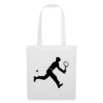 tennis retro - Sac en tissu - blanc - Devant