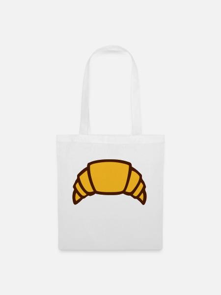 Croissant Gebäck Bäcker Konditor - Stoffbeutel - Weiß