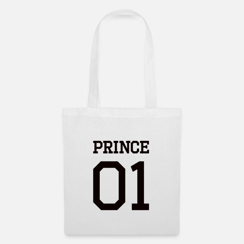 Prince 01 schwarz Shirt - Stoffbeutel - Weiß