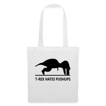 trex_hates_pushups - Stoffbeutel - Weiß - Vorne