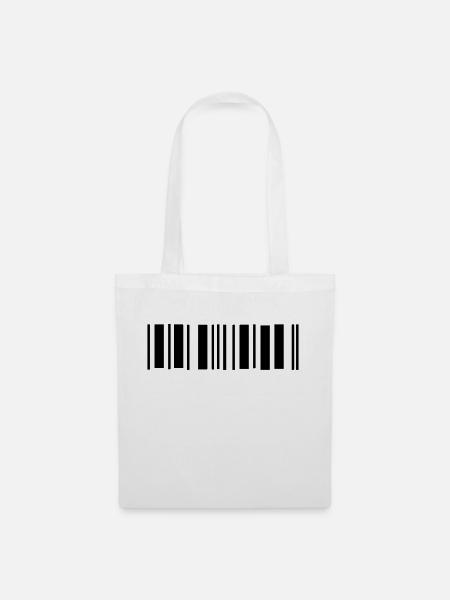 barcode - Stoffbeutel - Weiß