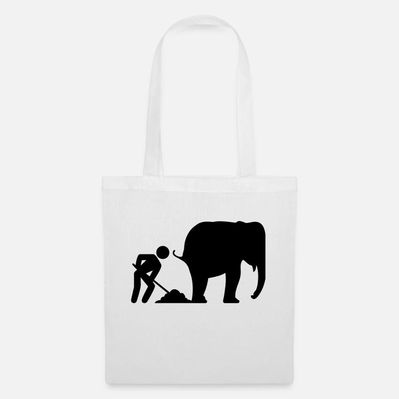 Elephant shit - Stoffbeutel - Weiß