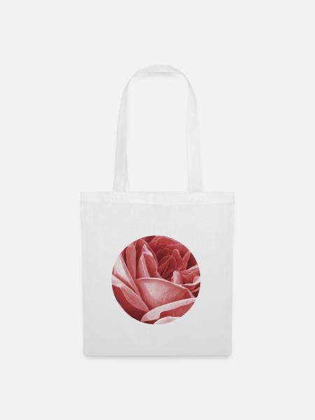 Rose - Stoffbeutel - Weiß
