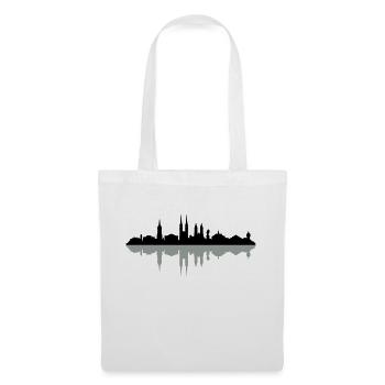 Skyline Halle Schatten - Stoffbeutel - Weiß - Vorne