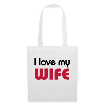 I love my wife - Sac en tissu - blanc - Devant