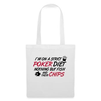 Poker diet: Fish and their chips - Stoffbeutel - Weiß - Vorne