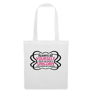toujours être vous-même logo texte drôle de Licorn - Sac en tissu - blanc - Devant