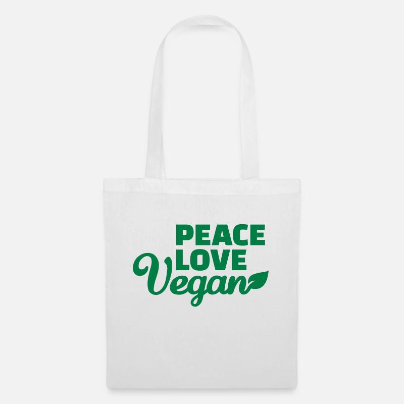 Vegan - Stoffbeutel - Weiß