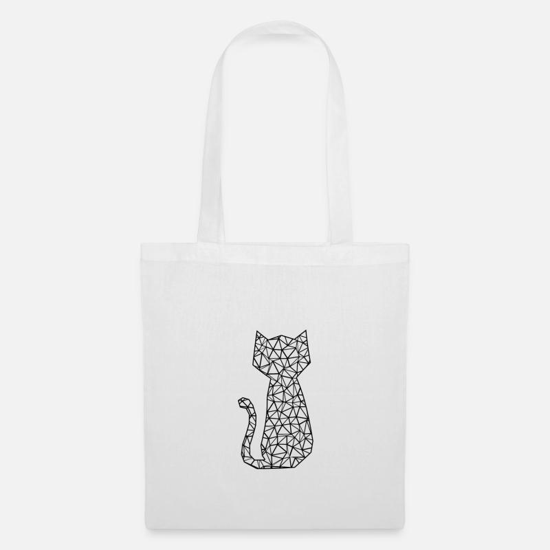 Katze - Stoffbeutel - Weiß