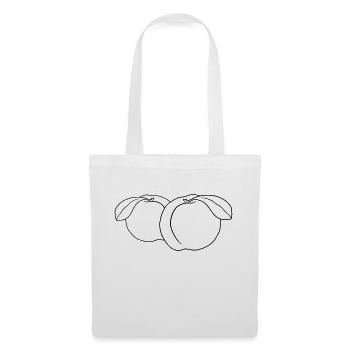 2 pêches délicieuses de fruits de fruits - Sac en tissu - blanc - Devant
