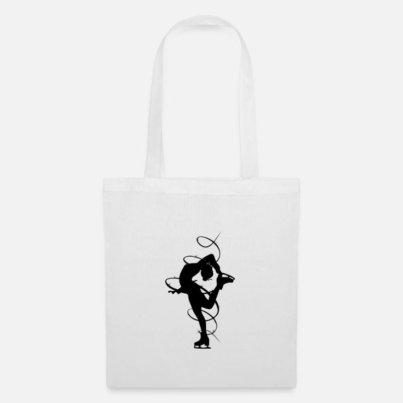 Eiskunstlauf | Eiskunstläuferin Eistanzen Geschenk - Stoffbeutel - Weiß