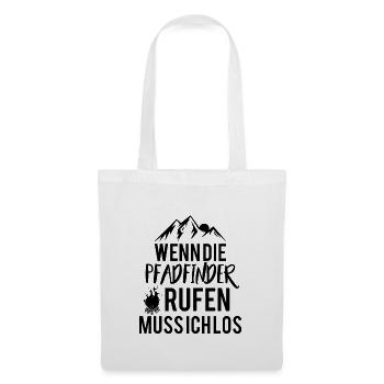 Pfadfinder | Abzeichen Natur Lagerfeuer Geschenke - Stoffbeutel - Weiß - Vorne