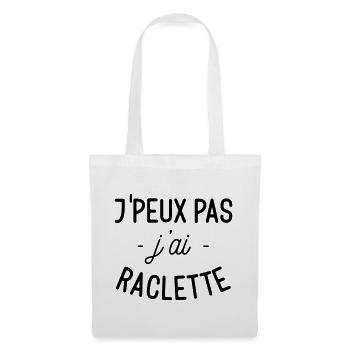 J'peux pas j'ai raclette - Sac en tissu - blanc - Devant