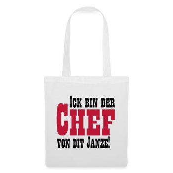 Chef von dit janze - Stoffbeutel - Weiß - Vorne