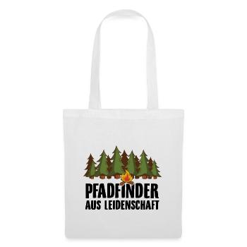 Pfadfinder Sprüche | Abzeichen Lagerfeuer Geschenk - Stoffbeutel - Weiß - Vorne
