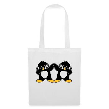 2 Pingouins Dab - Sac en tissu - blanc - Devant