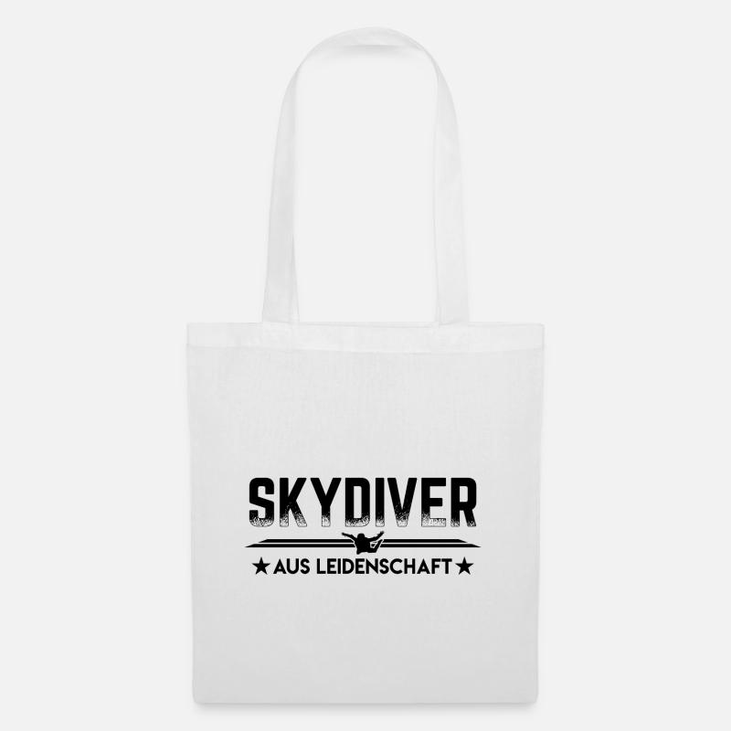 Fallschirm | Skydive Indoor Skydiving Geschenkidee - Stoffbeutel - Weiß