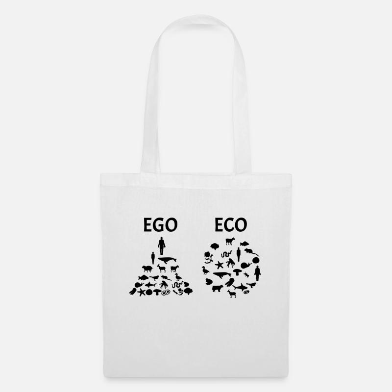 Ego Eco Nature Umwelt Mutter Erde Planet Tiere - Stoffbeutel - Weiß