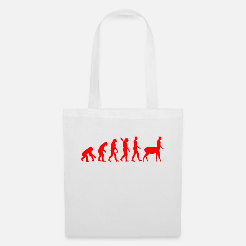 Evolution zum Zentaur - Stoffbeutel - Weiß
