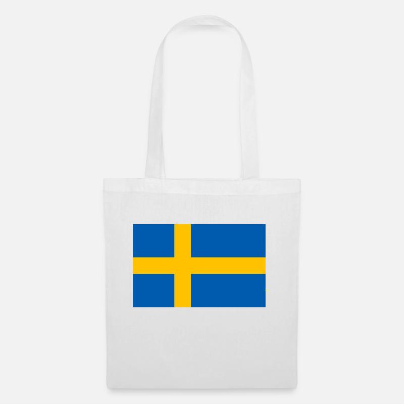 Schweden Flagge - Stoffbeutel - Weiß