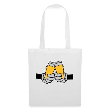 Verre de bière toast 2 Friends - Sac en tissu - blanc - Devant