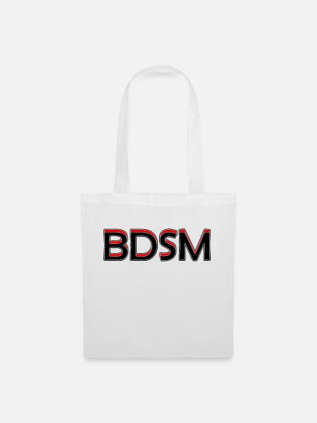 BDSM-Wort - Stoffbeutel - Weiß