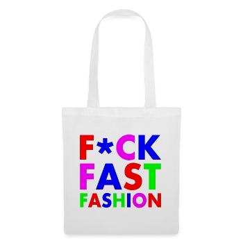 Fuck fast fashion - Sac en tissu - blanc - Devant