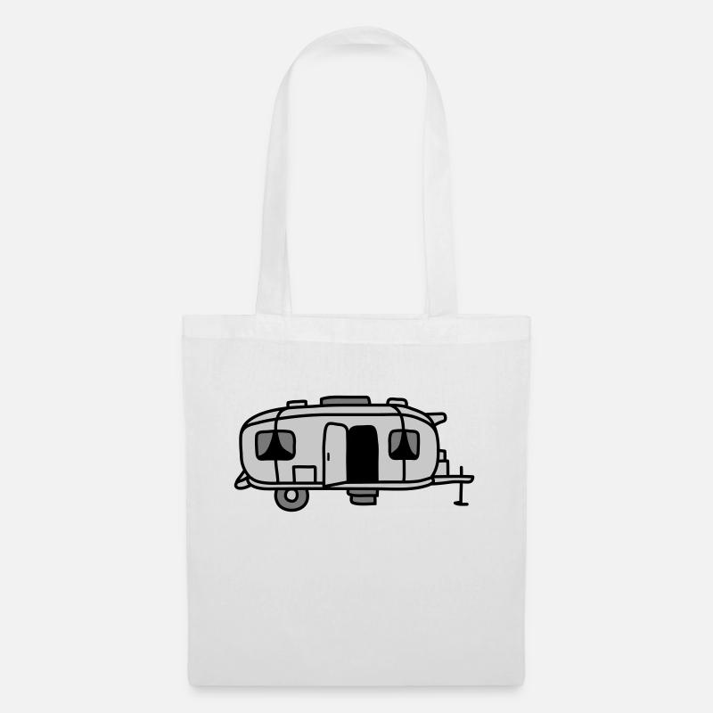 Camping Wagen Comic Design - Stoffbeutel - Weiß