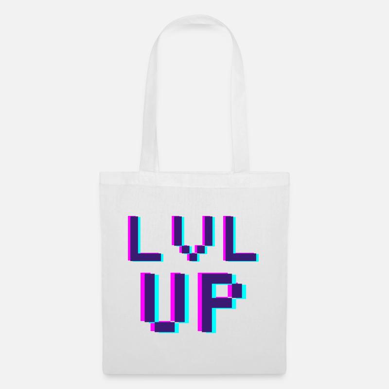 Level up - Stoffbeutel - Weiß