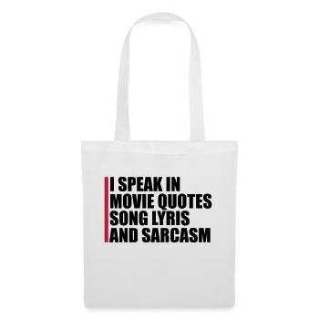 speak lyrics and sarcasm - Tote Bag - white - Front
