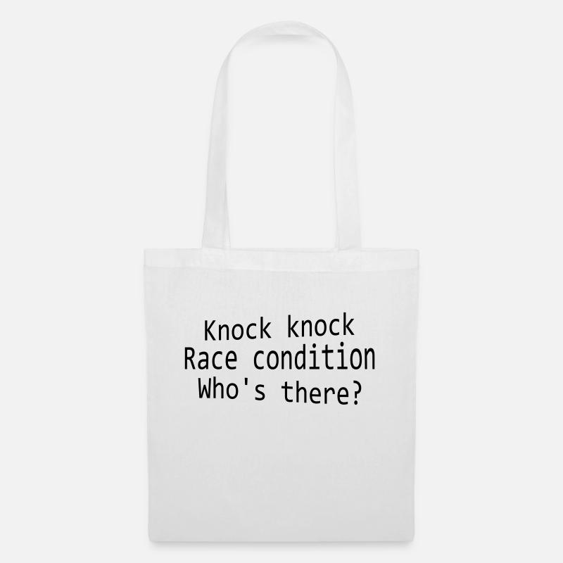Knock Knock Race Condition - Stoffbeutel - Weiß