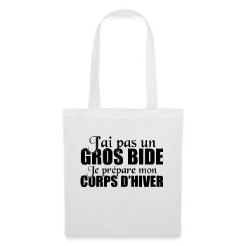 gros bide - Sac en tissu - blanc - Devant
