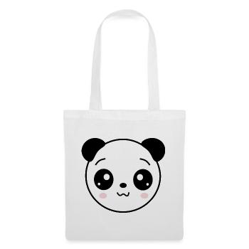 Panda Panda Bear Bear Bear Face Eyes cute - Tote Bag - white - Front