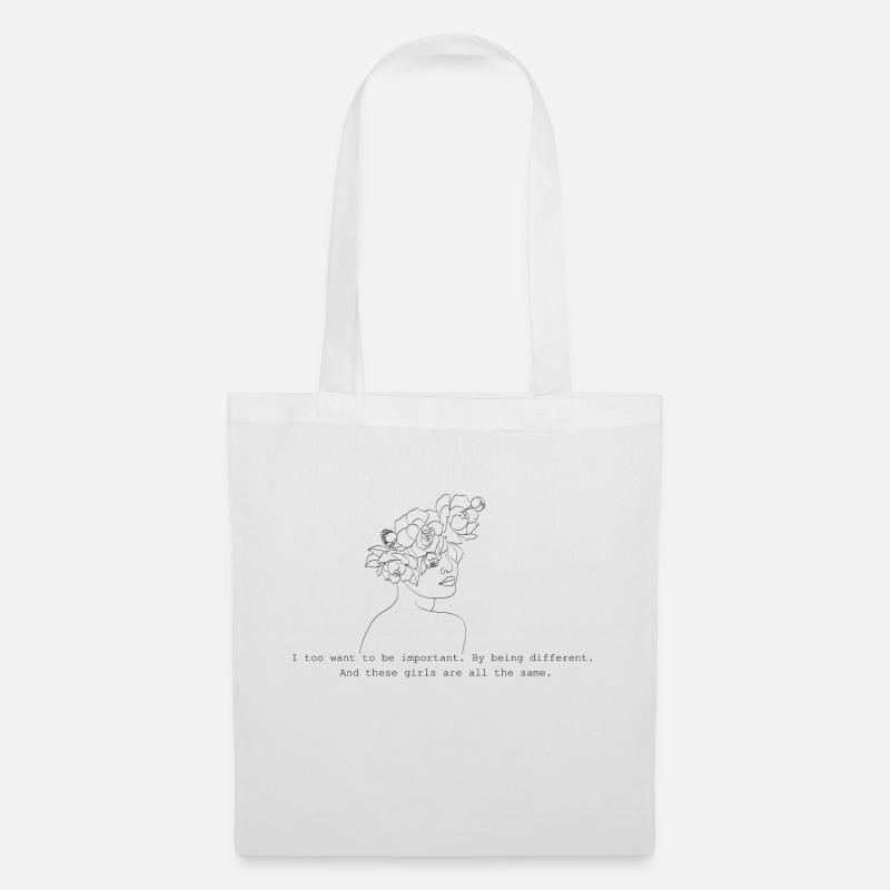 Sylvia Plath - Different - Tote Bag - white