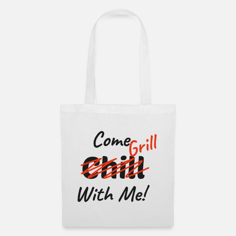 Chill mit Mir - Grill mit Mir - Stoffbeutel - Weiß
