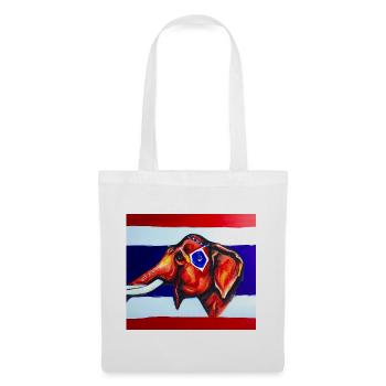 elefant thaiflagge - Stoffbeutel - Weiß - Vorne
